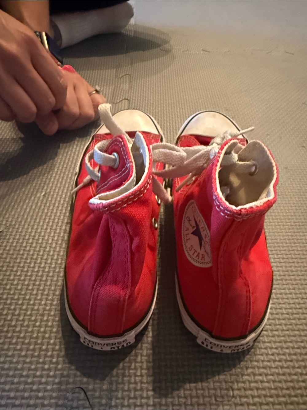 Converse Kids Red High-Top Canvas Sneakers